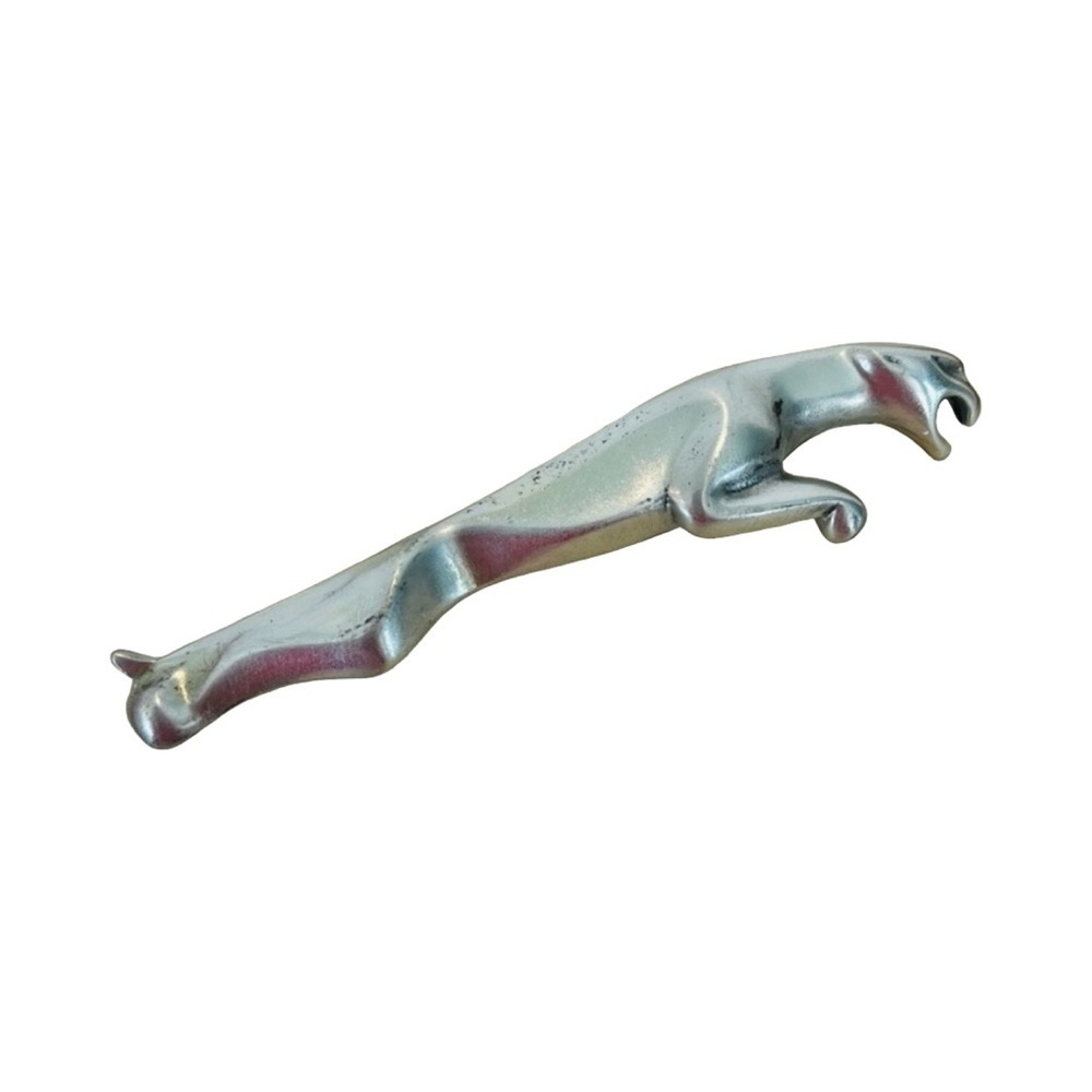 Silver Leaping Panther Brooch